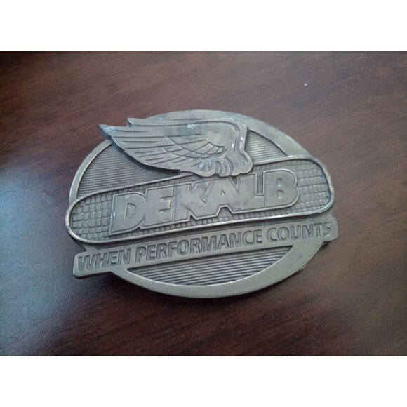 Rare Vintage DEKALB Belt Buckle "When Performance‎ Counts" Iconic Collectible! - Picture 2 of 5